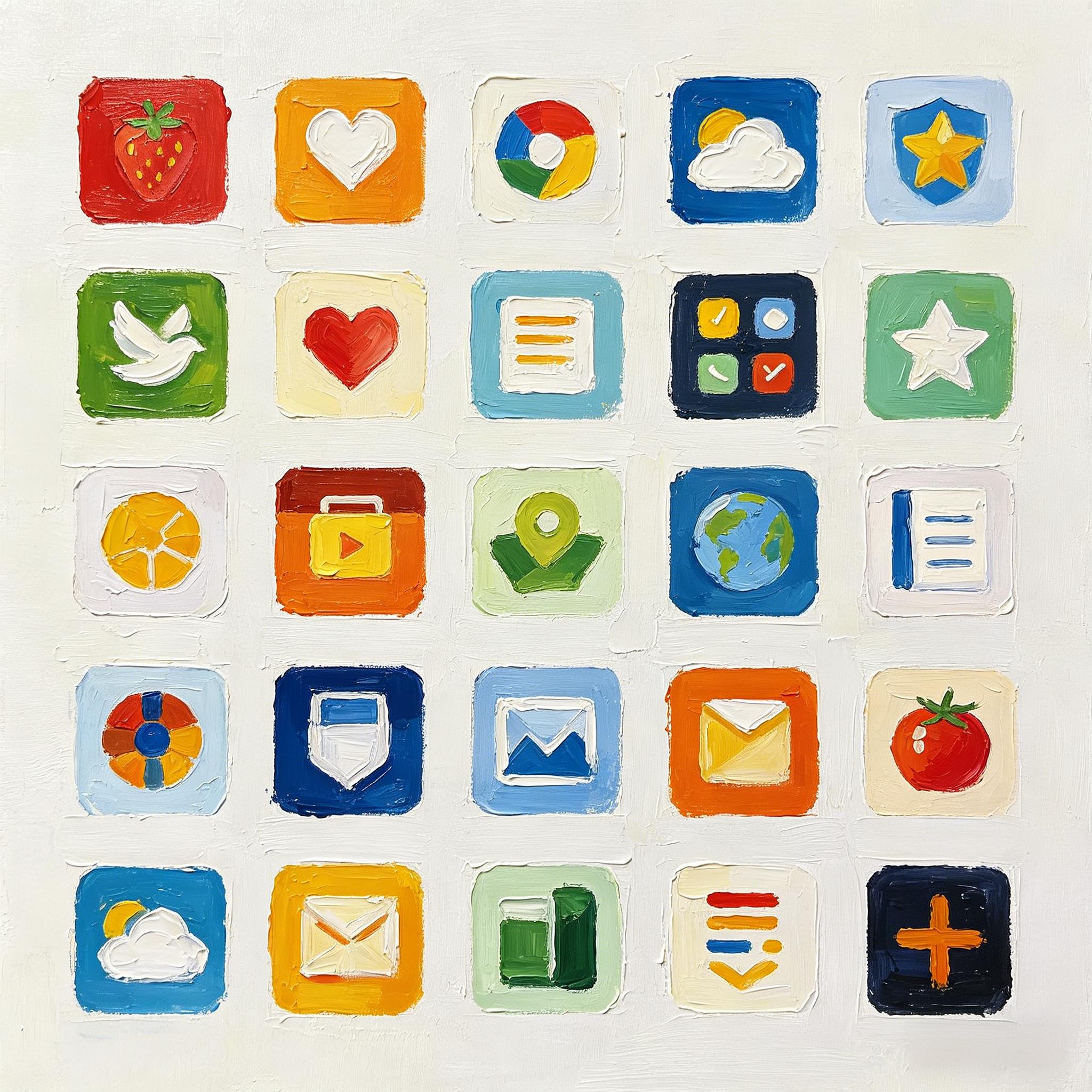 手绘质感 APP 图标套装